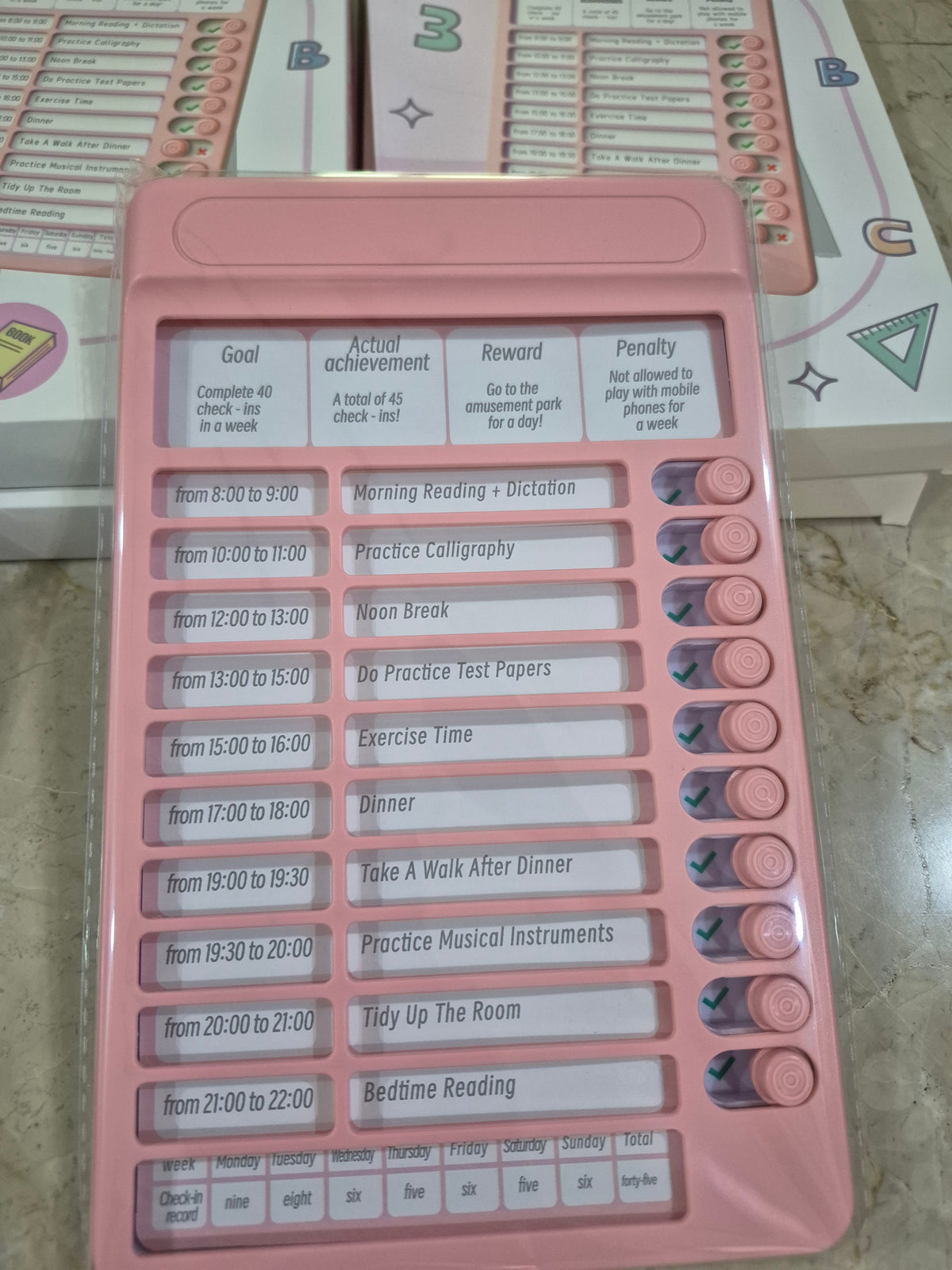 Reusable To-Do List & Daily Habit Tracker Memo Board