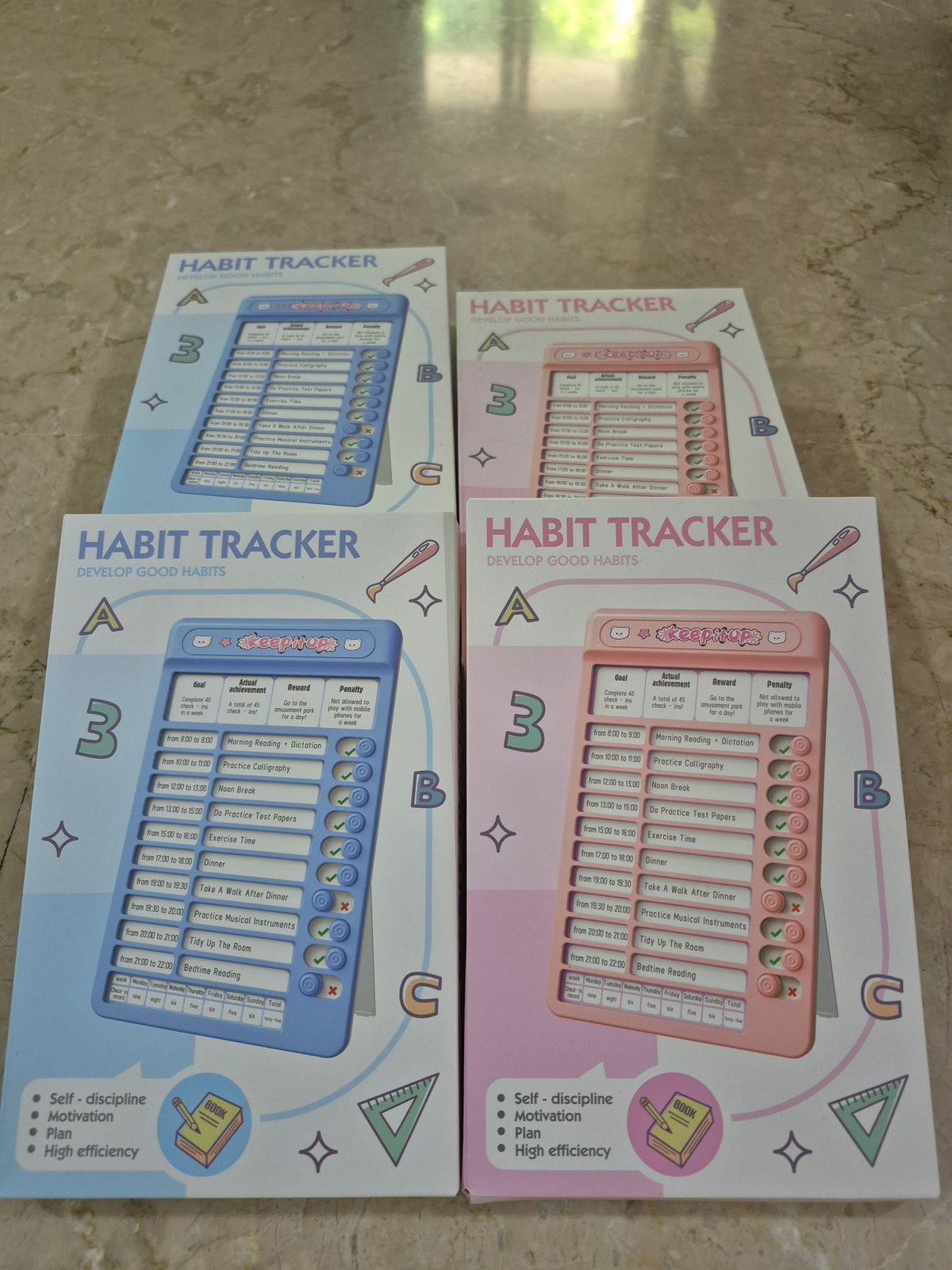 Reusable To-Do List & Daily Habit Tracker Memo Board