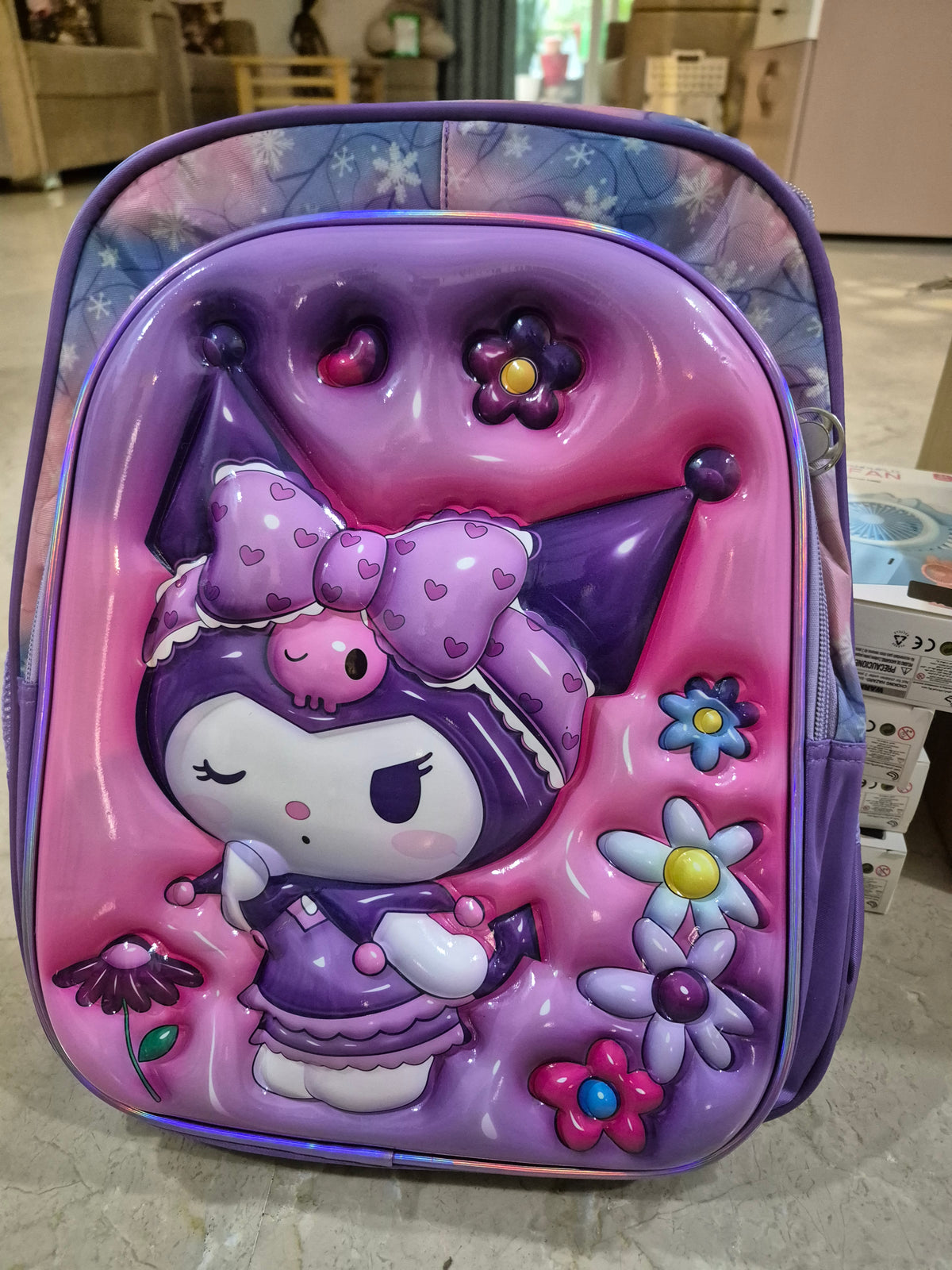 3D Character Embossed Kids Backpack