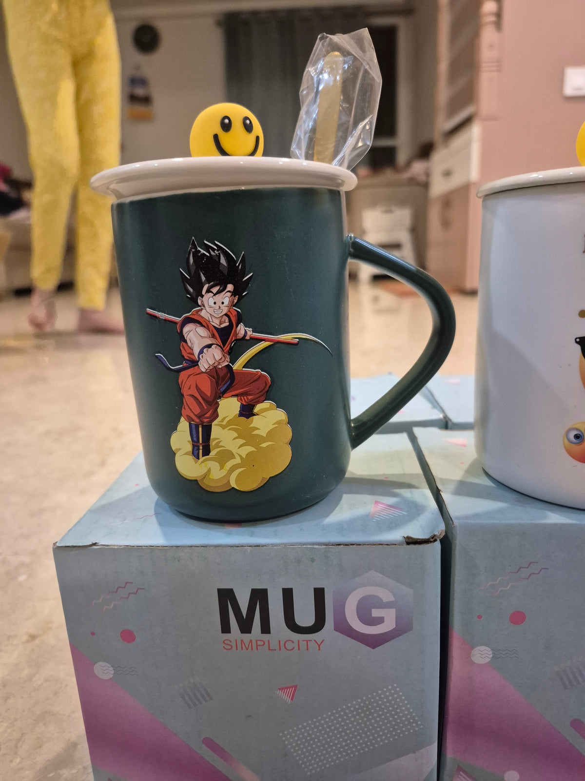 Anime Hero Ceramic Mug Set with Lid & Spoon (Dragon Ball Edition)