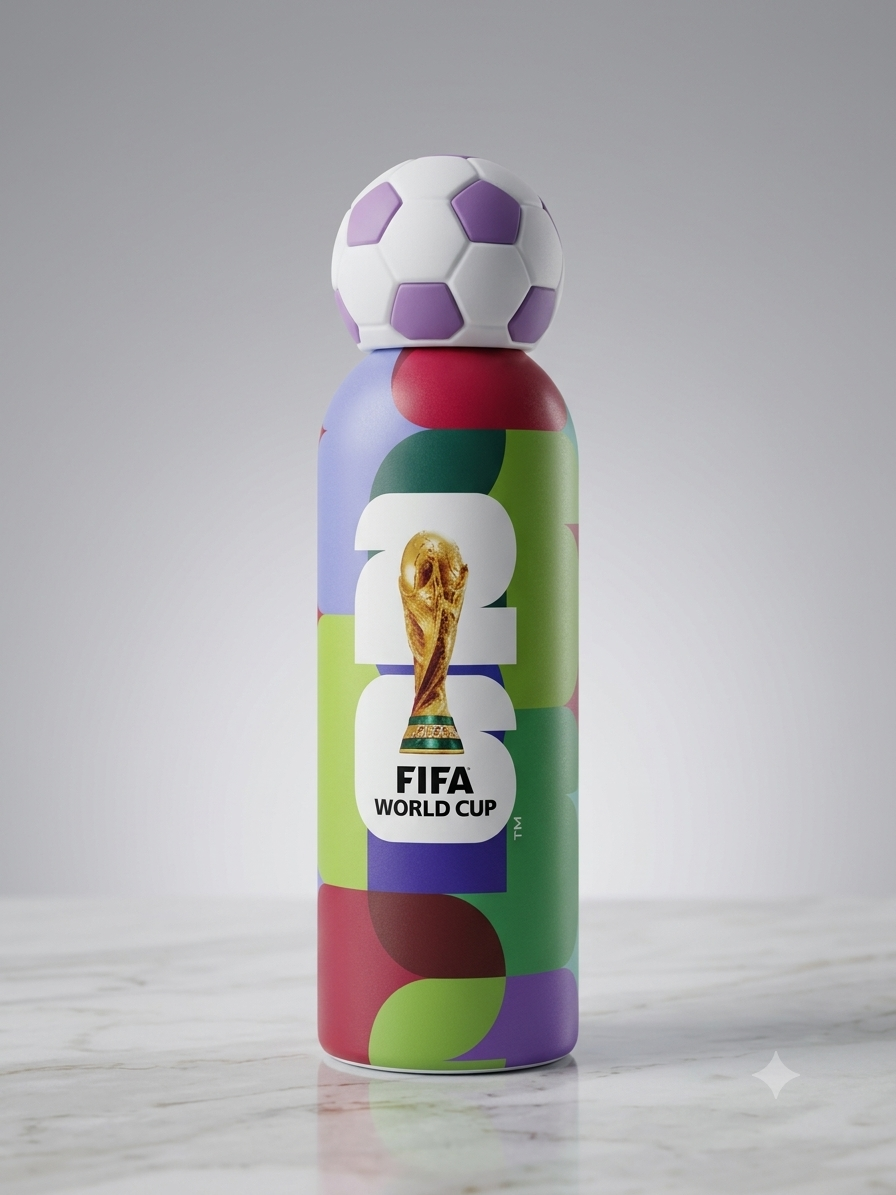 Football Theme Sports Water Bottle