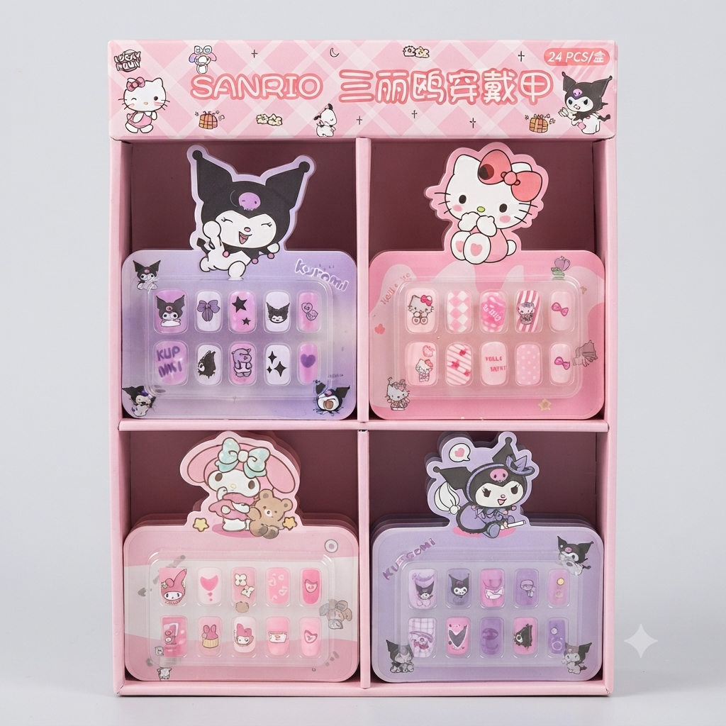 Character Kids Press-On Nail Art Gift Box Set