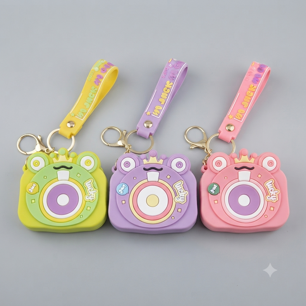 Cute 3D Silicone Camera Coin Purse & Bag Charm Keychain