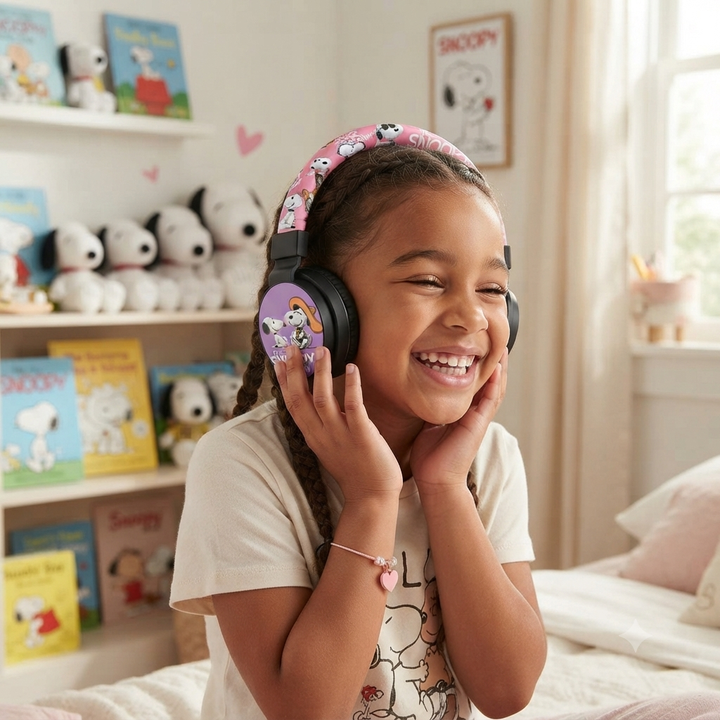Snoopy Wireless Bluetooth Stereo Headphones