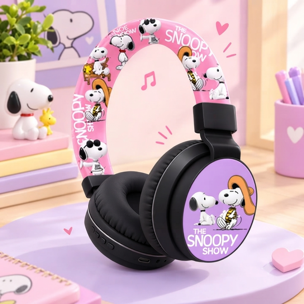 Snoopy Wireless Bluetooth Stereo Headphones